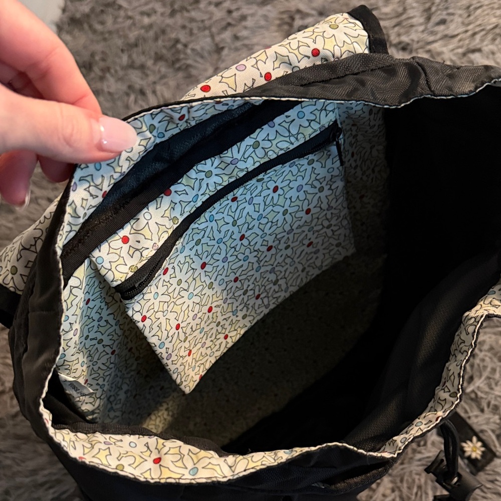 Sherpani Black Backpack with Red Accents - Picture 3 of 6